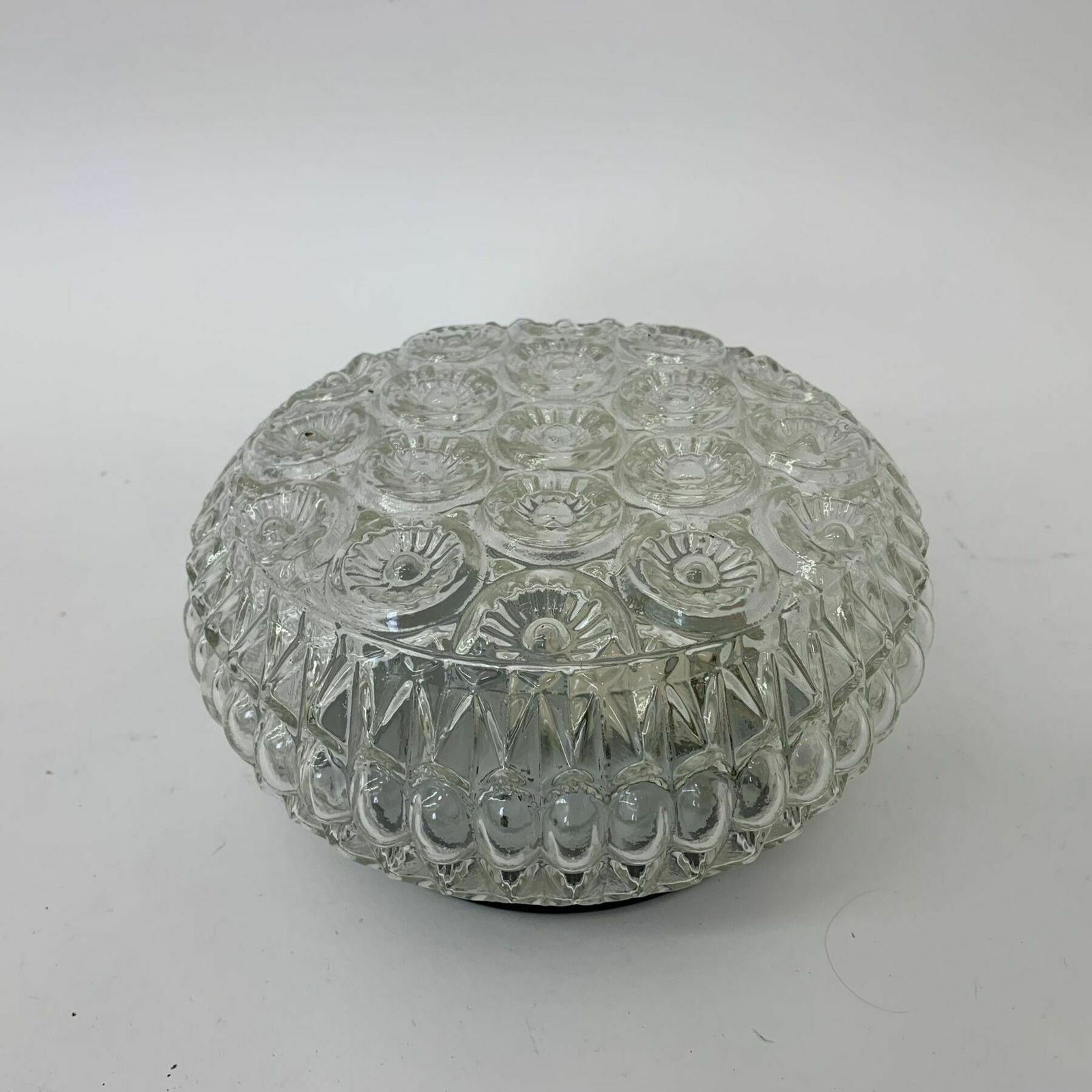 Mid Century Design Glazen Plafond  / Wandlamp, Jaren 1970 photo Verlichting