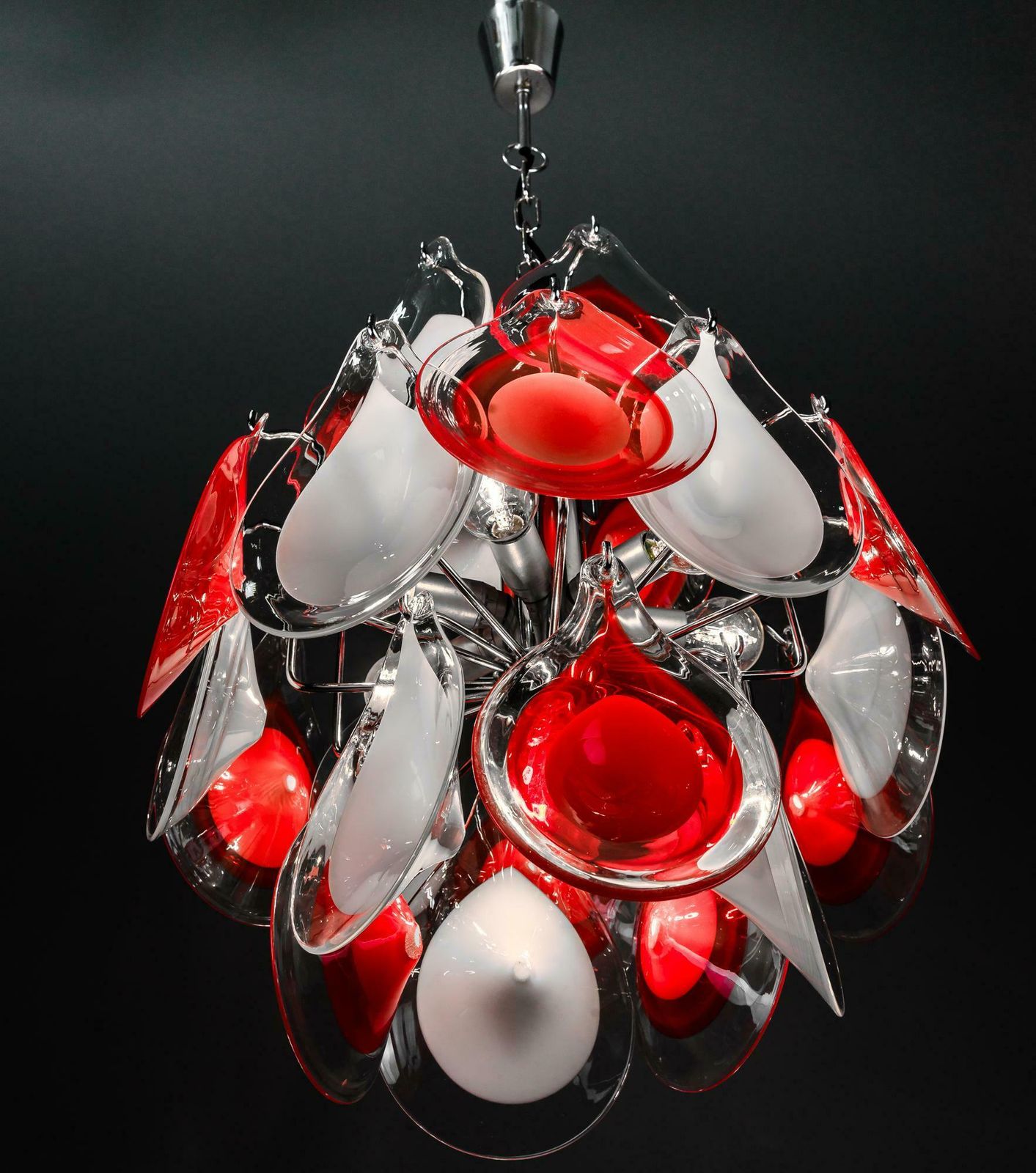 photo vinterior Glass Chandelier, 2000s, Style Of Gino Vistosi