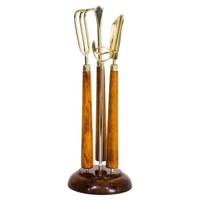 Mini Garden Tools With Wooden Handles, Set Of 4, 1970''S