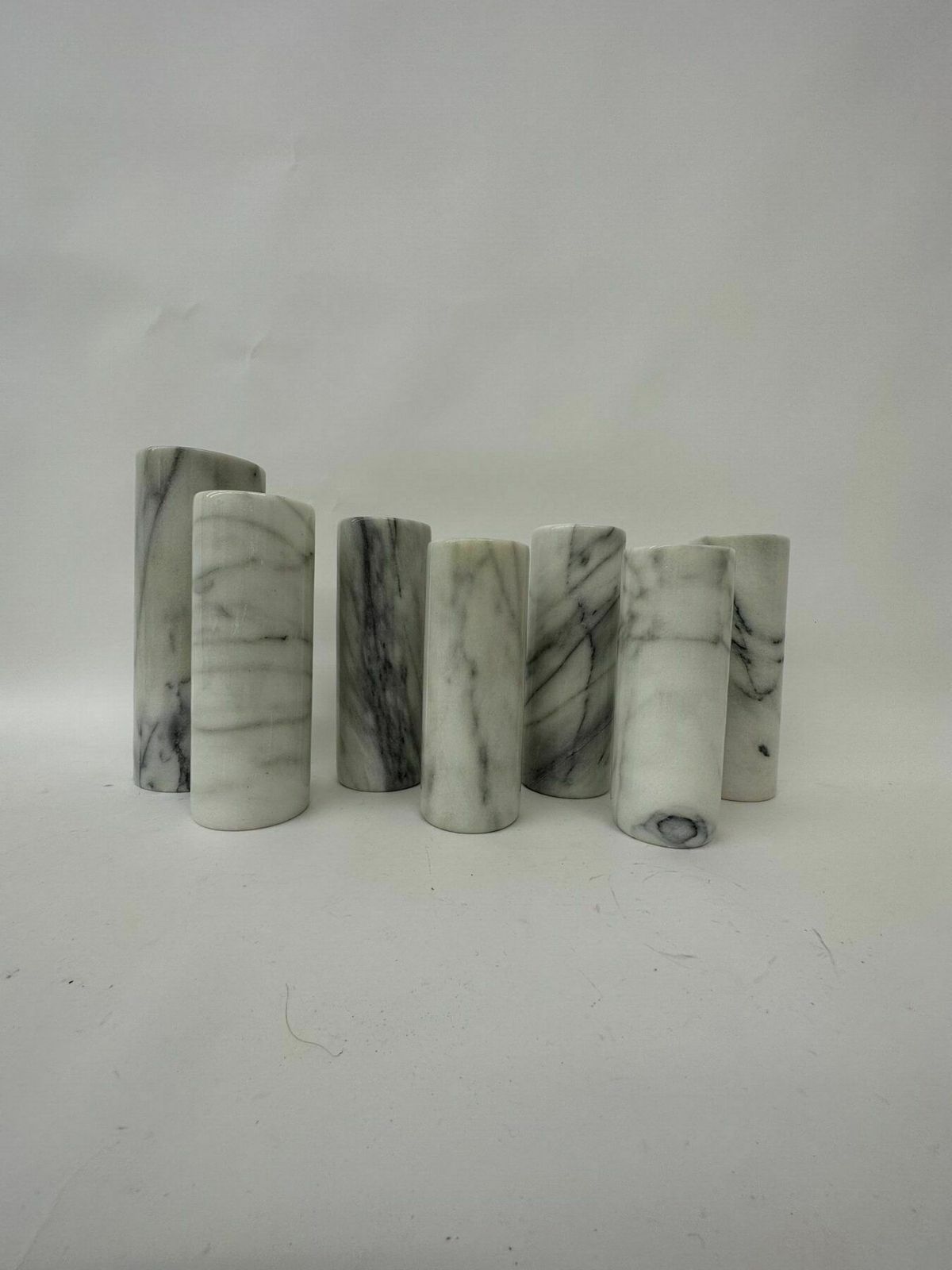 Mid Century Design Set Of 7 Marble Vases , 1970’s photo buy