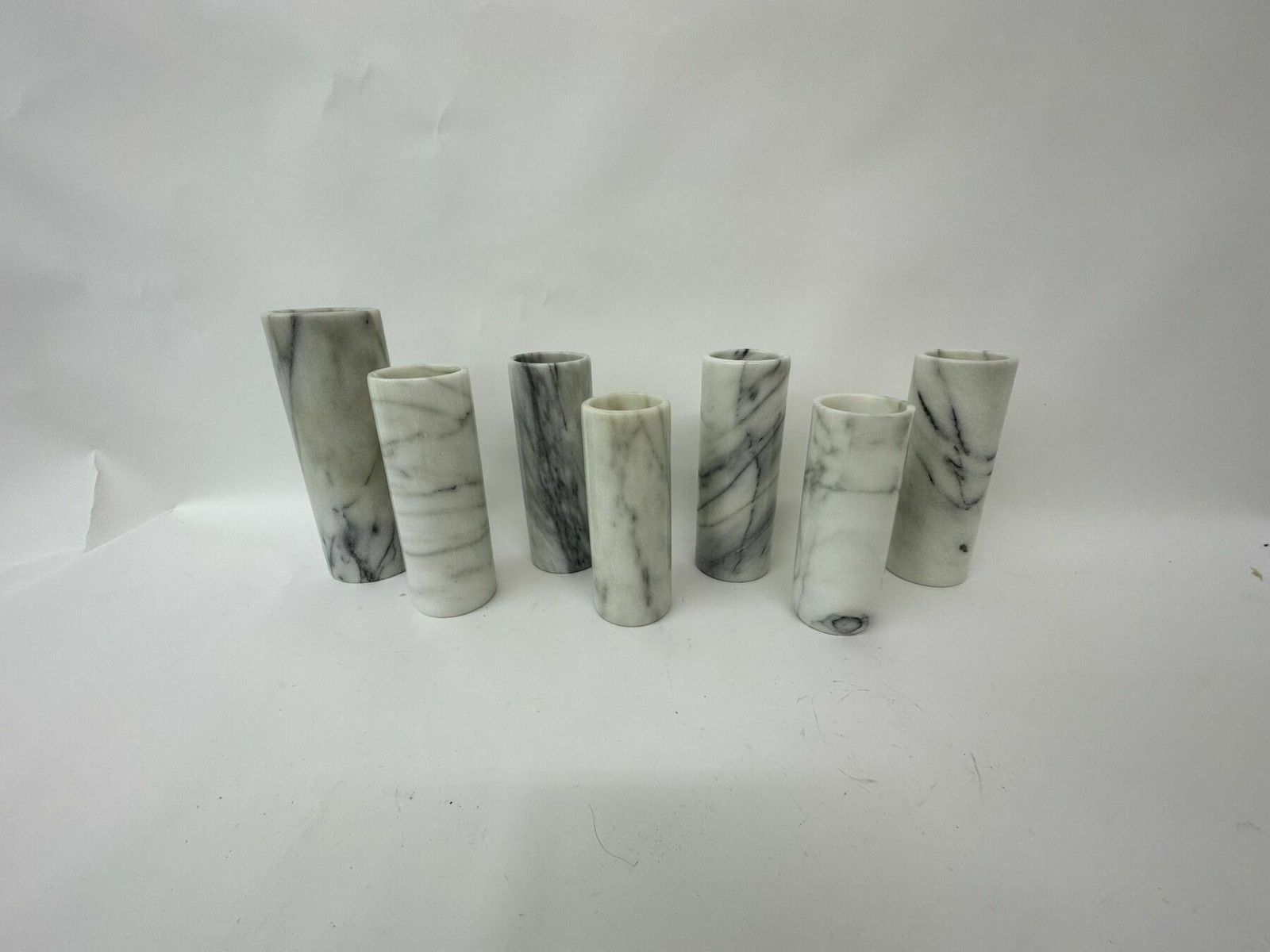 photo furniture Mid Century Design Set Of 7 Marble Vases , 1970’s