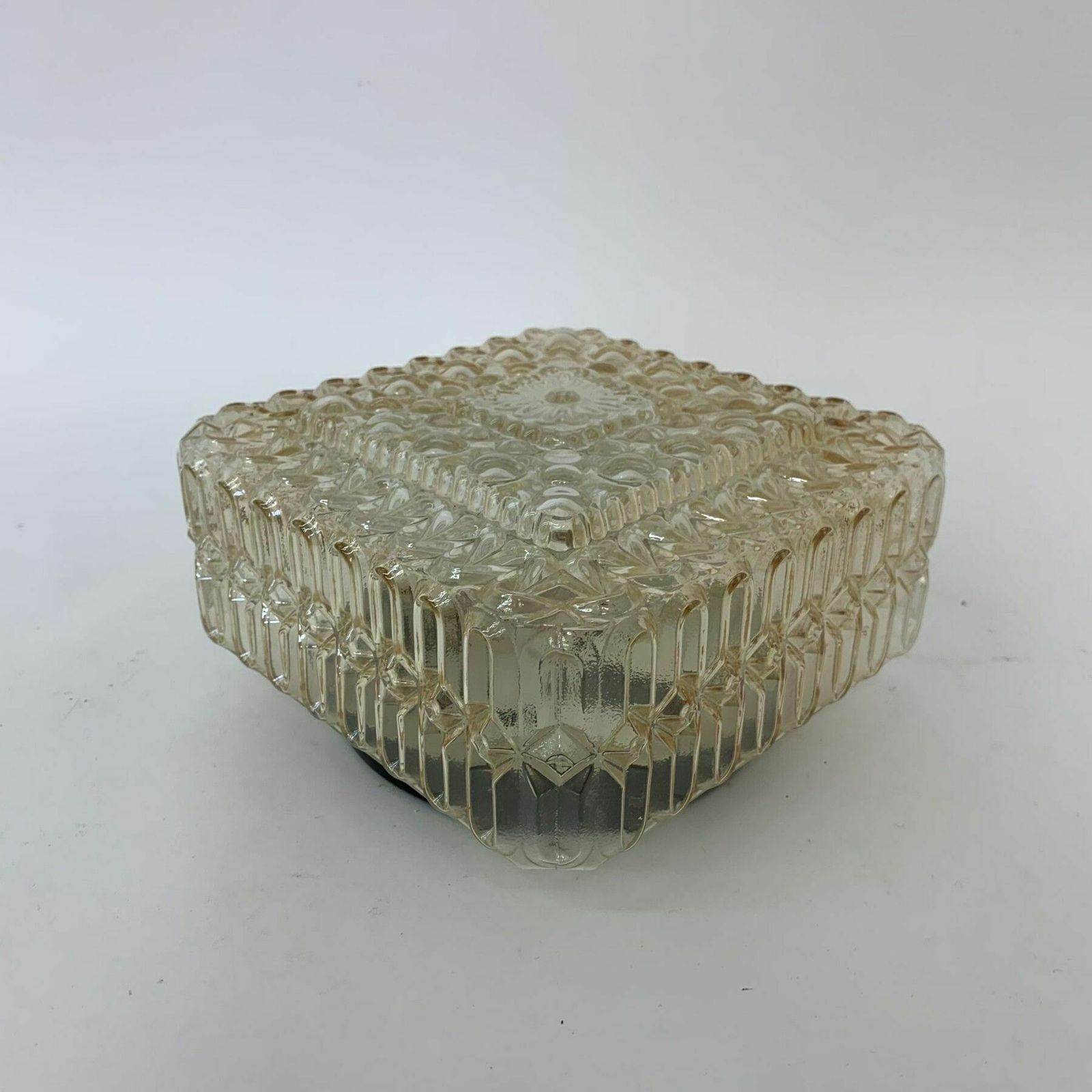 Mid Century Design Glass Ceiling / Wall Lamp Sconce , 1970s photo for sale