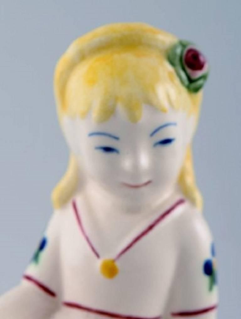 Aluminia, Denmark, Rare Childcare Figure Of The Shepherdess From 1954 photo furniture
