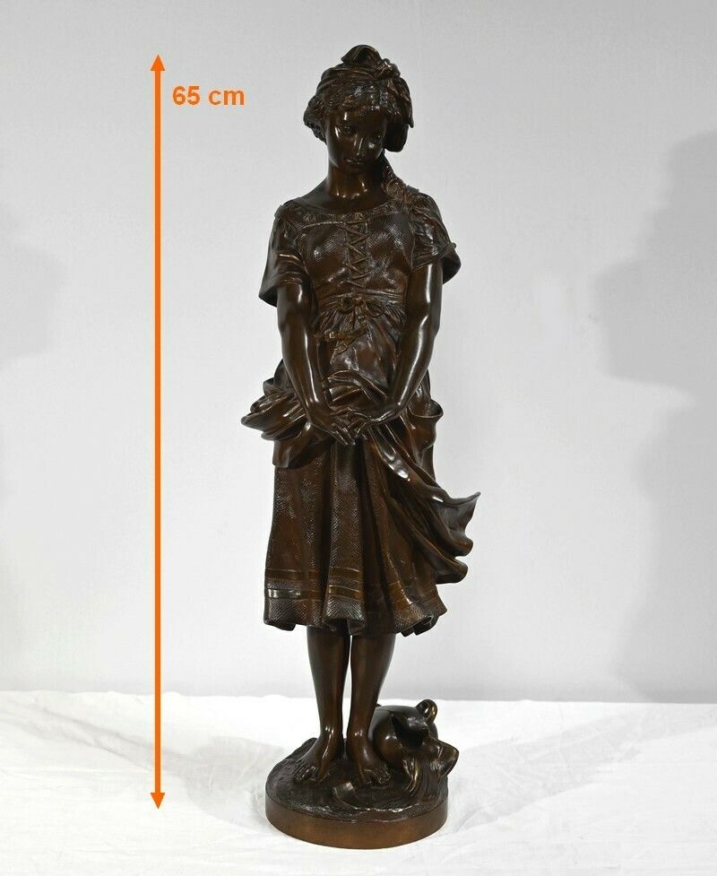 Bronze The Young Girl With A Broken Pitcher Signed Jb.Germain  Late 19th Century photo furniture