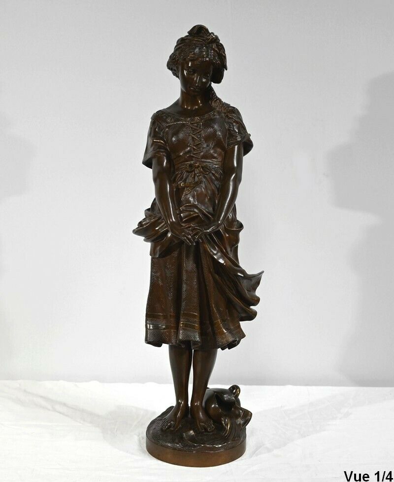 Bronze The Young Girl With A Broken Pitcher Signed Jb.Germain  Late 19th Century photo 3553.5