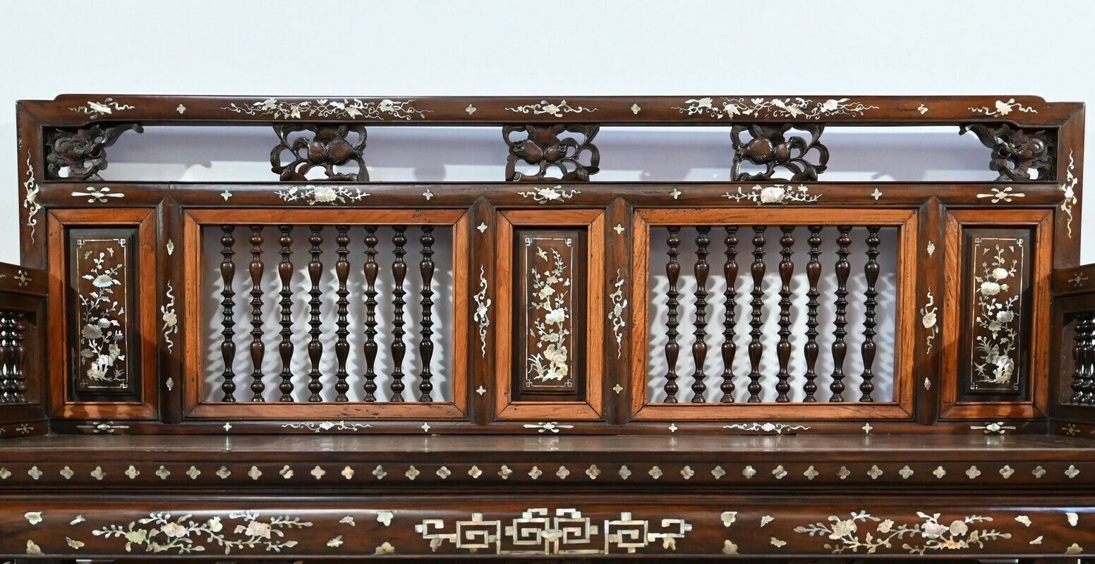 Small Indochinese Bench  Late 19th Century photo 5393.08