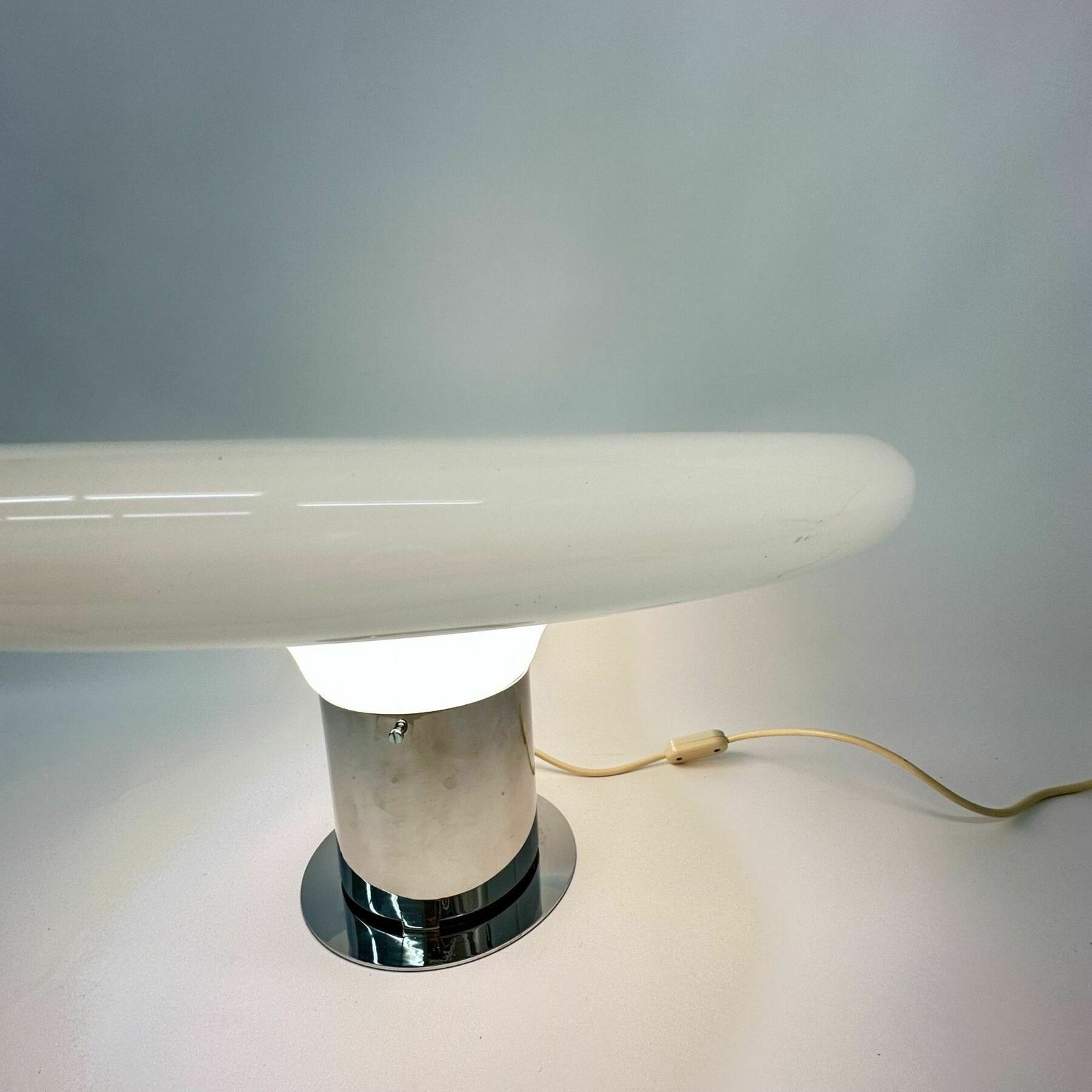 Verlichting Grote Glazen Tafellamp – Ufo Space Age Italiaans Design, Jaren 1970 photo