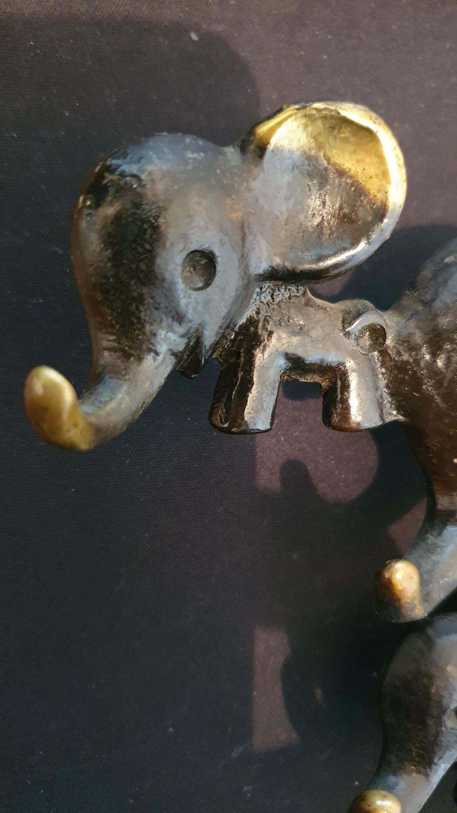 Walter Bosse Brass Key Hanger Of A Elephant Group Made By Hertha Baller photo 421.0