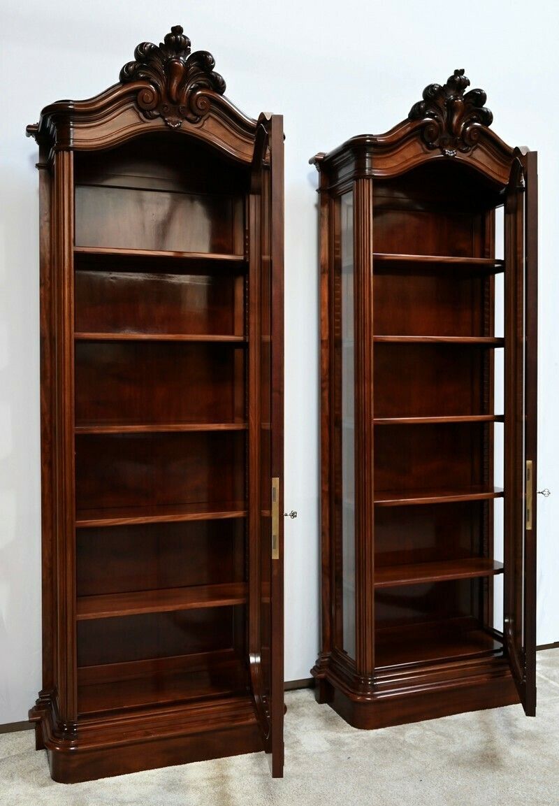 Rare Pair Of Property Showcases In Mahogany, Napoleon III Style   2nd Part Of The 19th Century photo Furniture