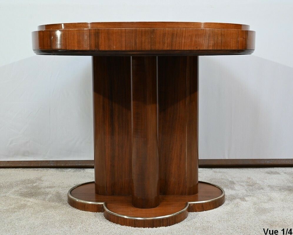 Mahogany Pedestal Table, Attributed To J.Leleu, Art Deco – 1940 photo buy