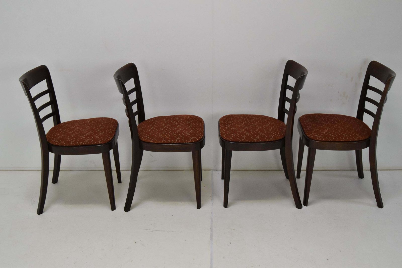 Set Of Four Midcentury Dining Chairs Ton, 1950's. photo vinterior