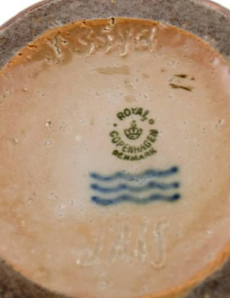 Royal Copenhagen Jais Nielsen Ceramic Vase, Sung Glaze. Biblical Motives photo buy