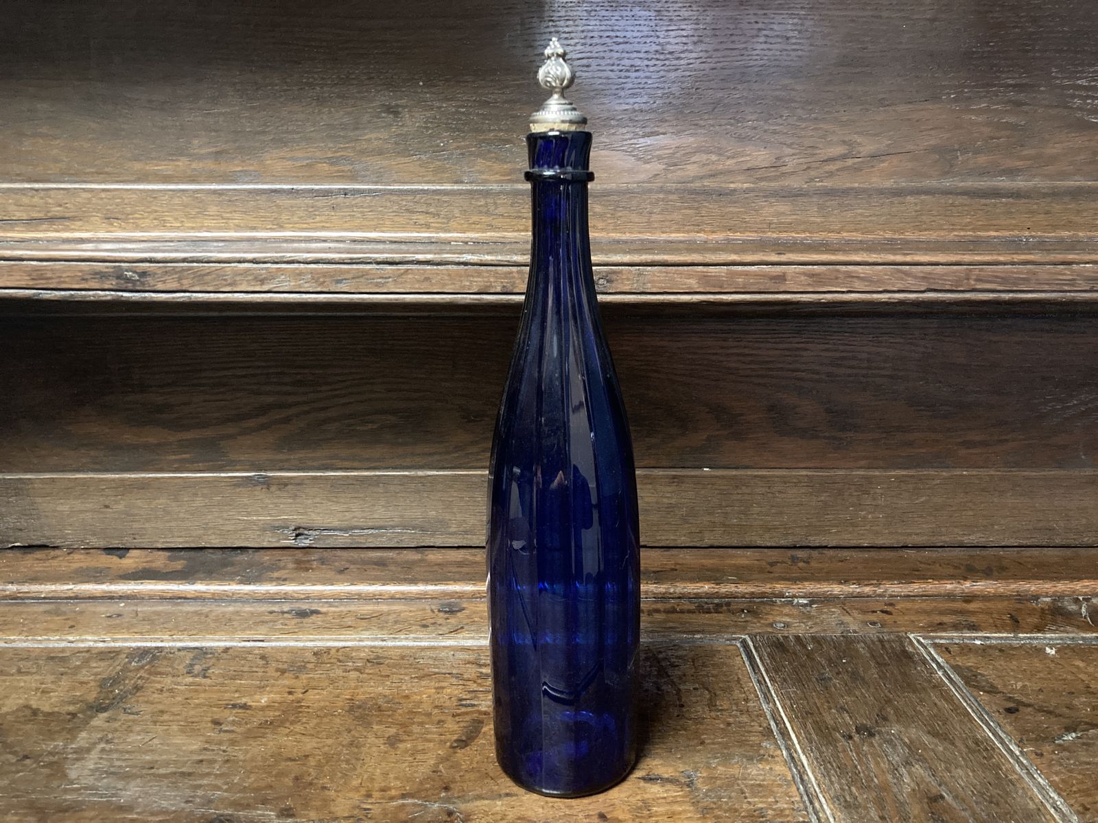 Antique Bristol Blue Wine Decanter C1870