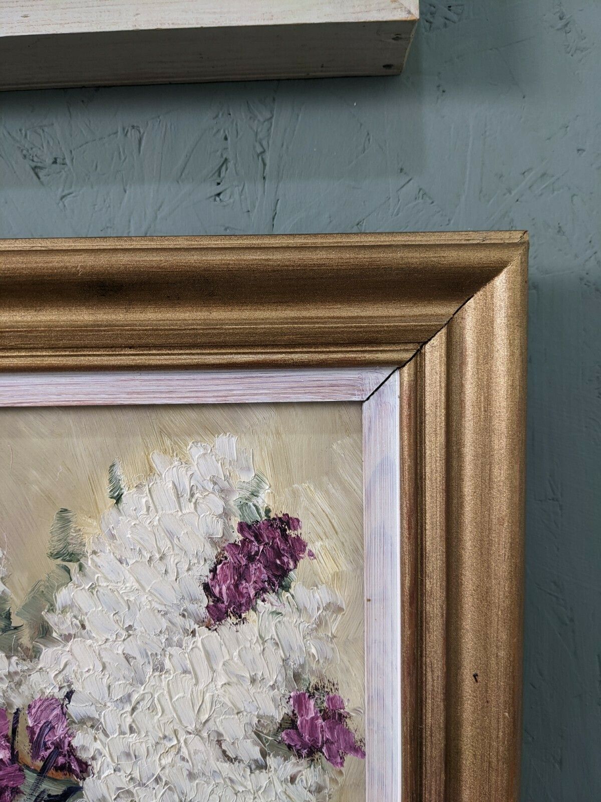 Hyacinths, In Oil Onto Board, Mid 20th Century photo Art