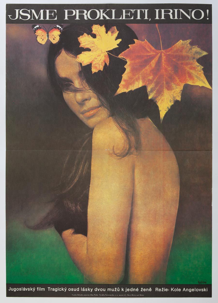 Original Movie Poster, We’re Cursed, Irina, Olga Poláčková Vyleťalová, 1977, Genuine Czech Vintage Print photo vinterior