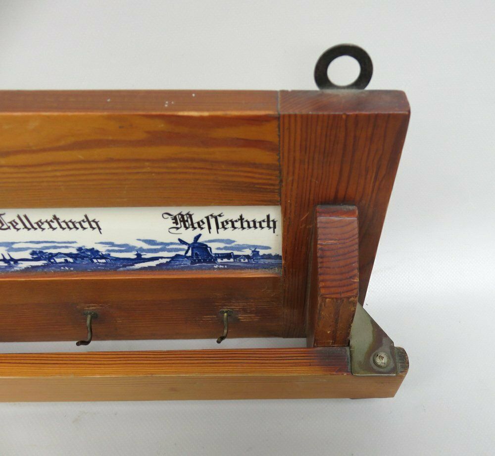 photo for sale Art Nouveau Towel Board In Ceramic And Wood, 1890s