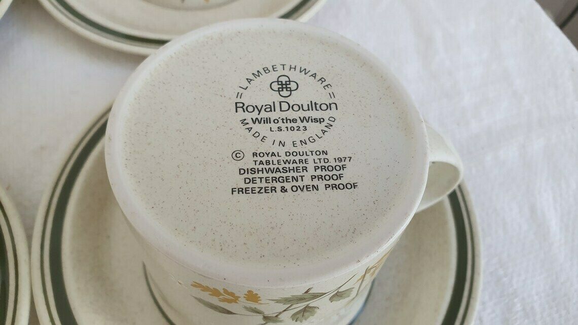 Quality Vintage Retro Tea Set Tea Service For 6 1977 Will ‘O The Wisp Royal Doulton photo 65.0