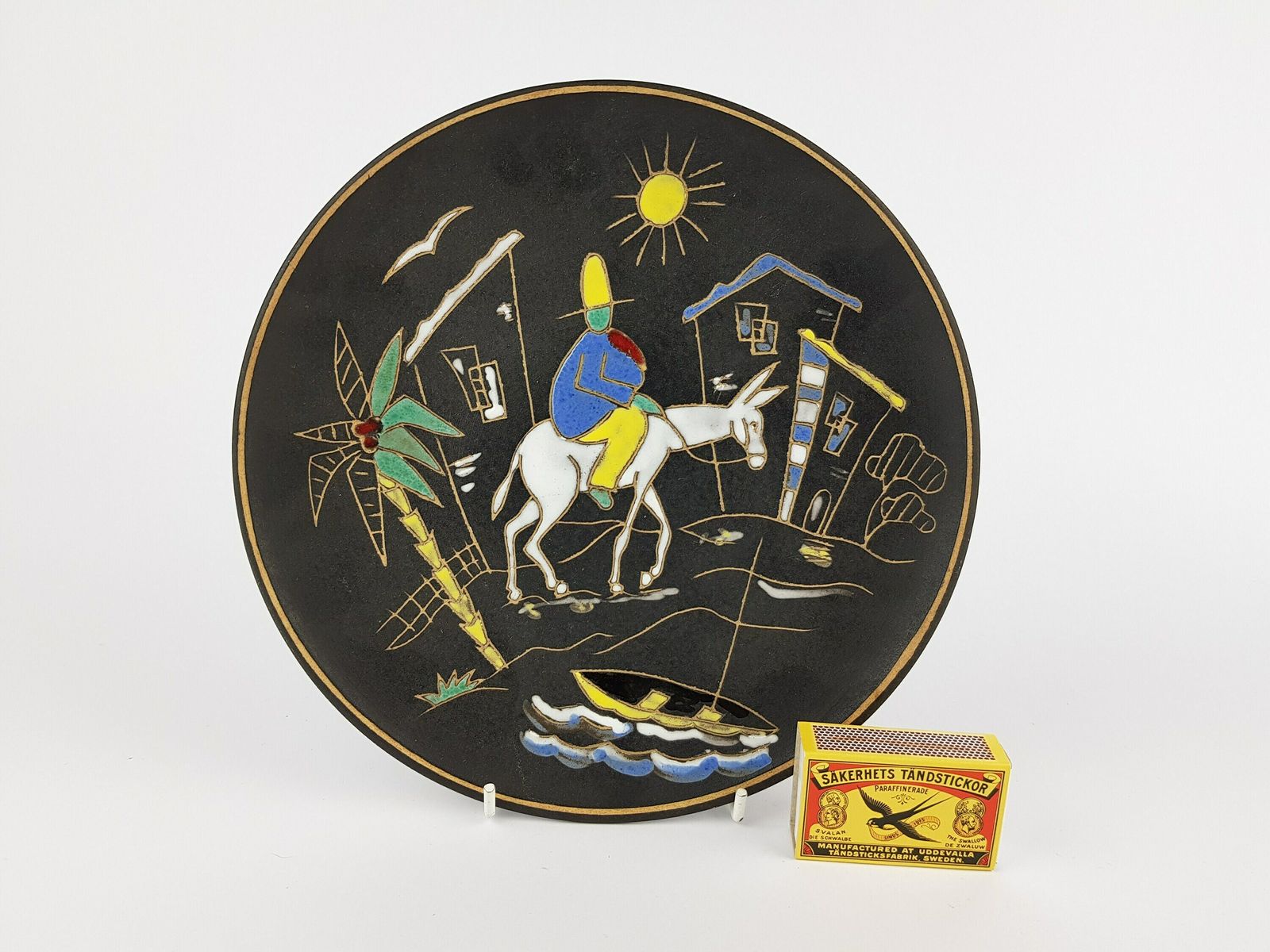 Vintage Ruscha Keramik Wall Plate With Marino Decor 717 1.5 West German Pottery 1960s photo furniture