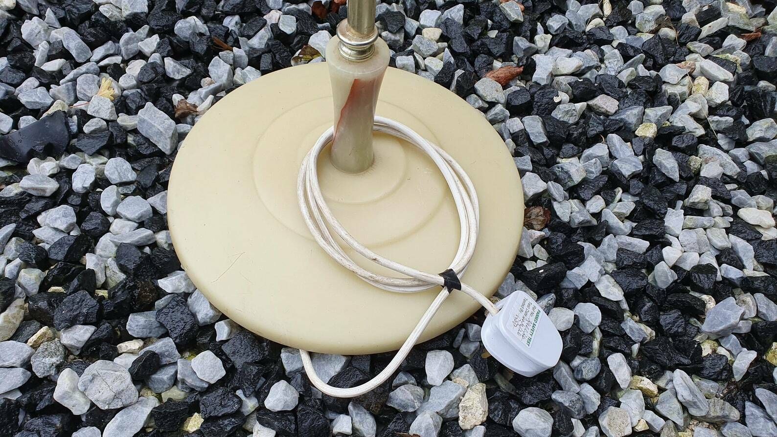 Working Vintage Retro Kitsch Onyx And Composite Onyx Effect 70’s Standard Lamp photo furniture