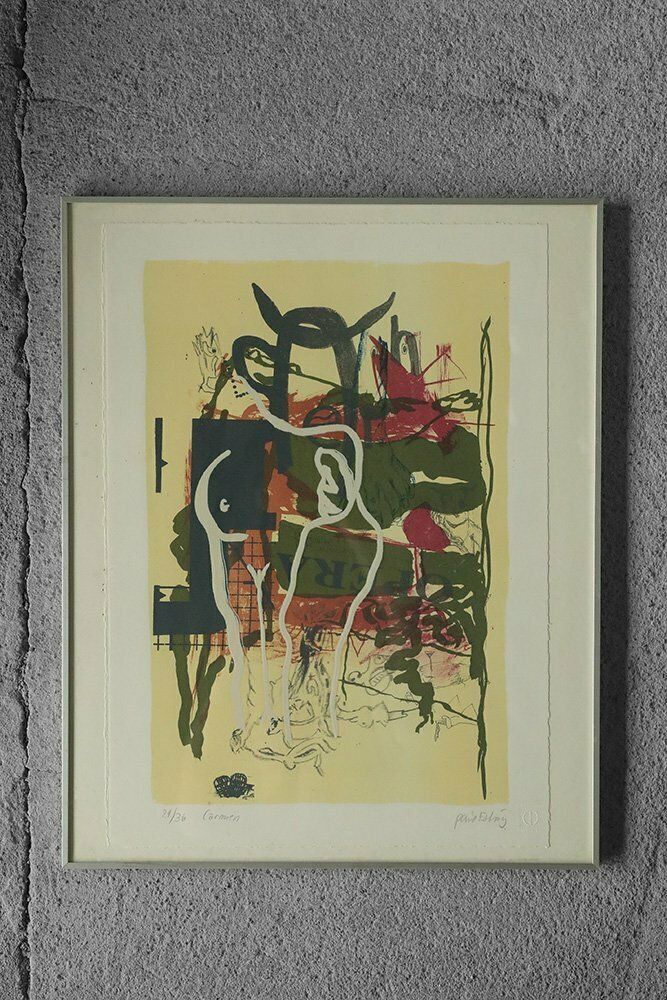 Poul Esting, Carmen, Color Lithograph, Framed