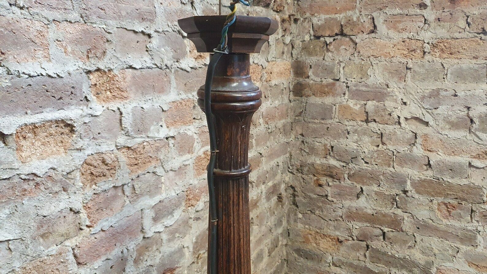 photo for sale Unique Vintage Bespoke Mahogany Standard Lamp Old Ship’s Decoration