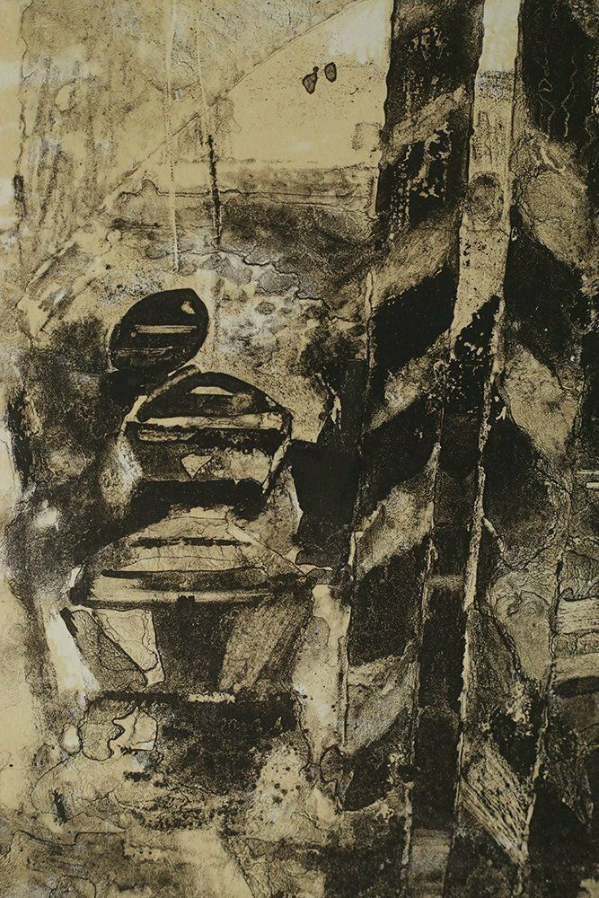 René Genis, Composition, Lithograph, 1970s, Framed photo vinterior