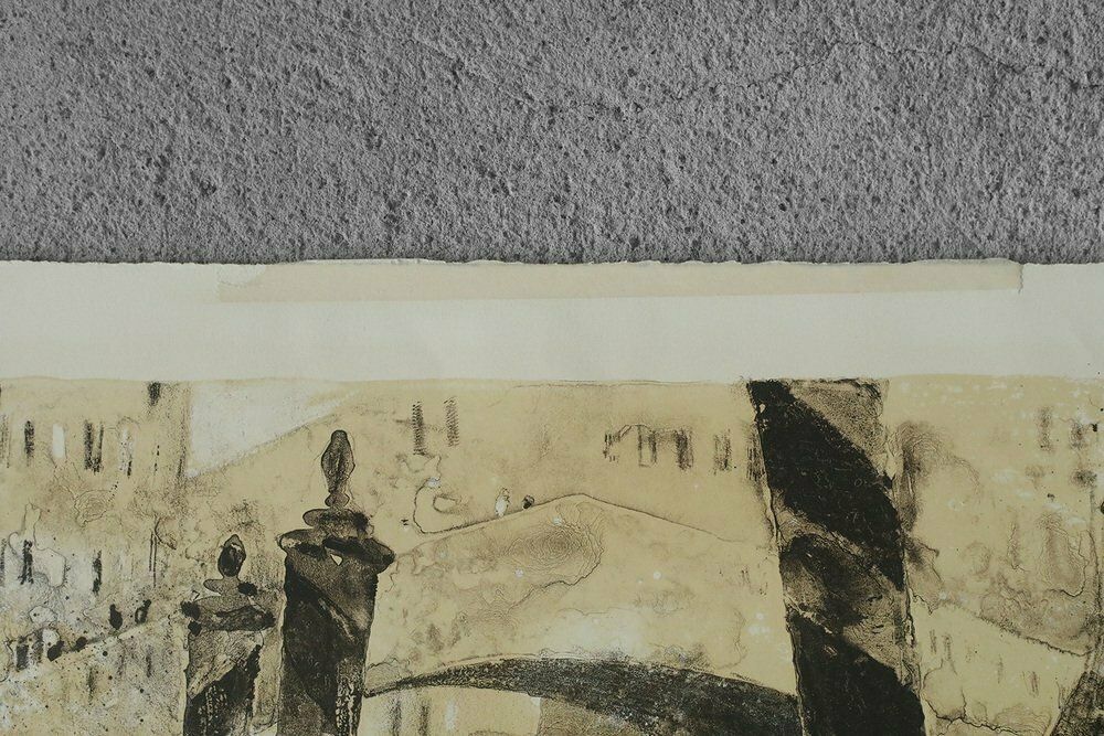 René Genis, Composition, Lithograph, 1970s, Framed photo vintage