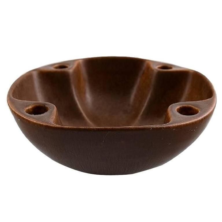 Berndt Friberg For Gustavsberg Ceramic Bowl For Four Candlelights