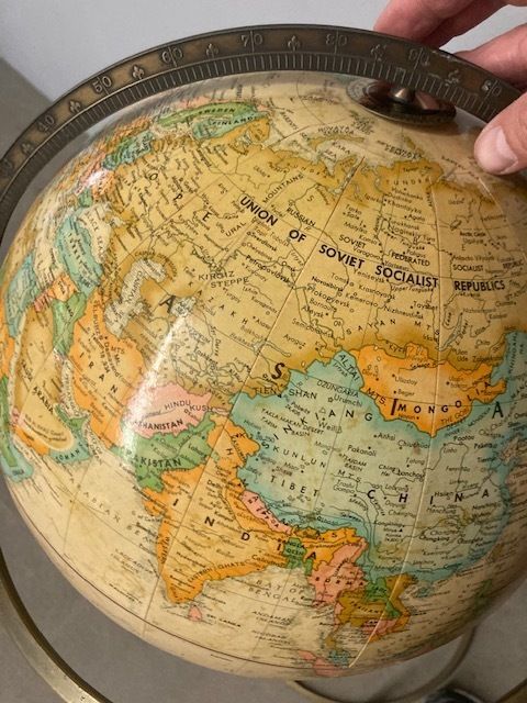 American Vintage 60s Globe With Metal Structure  Modern photo for sale
