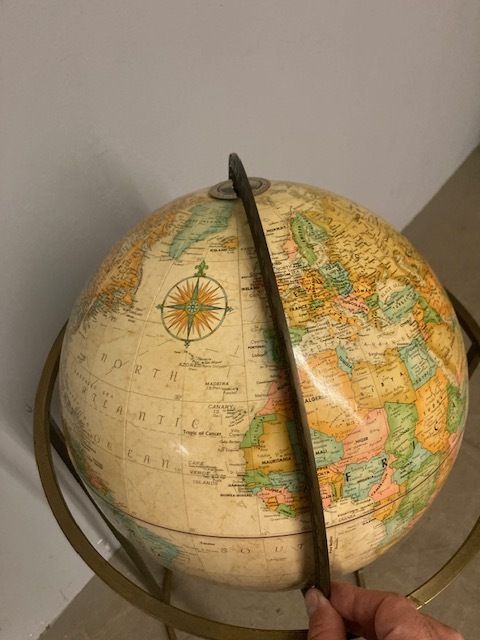 American Vintage 60s Globe With Metal Structure  Modern photo vinterior