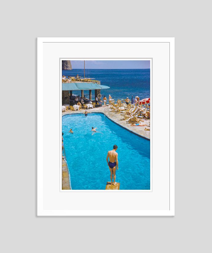 A Pool In Capri By Toni Frissell Oversize Archival Pigment Print Framed In White