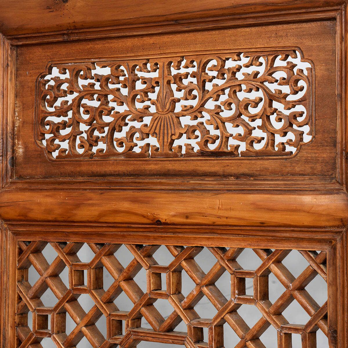 Four Seasons Antique Carved Screen photo furniture