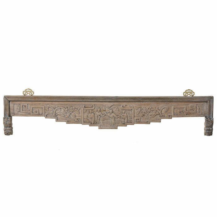 Carved Antique Lintel In Natural Finish
