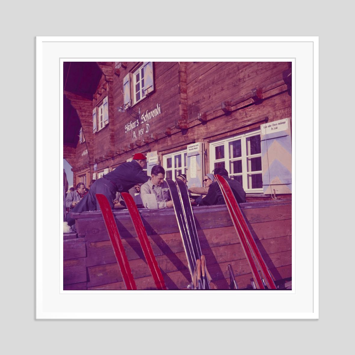 Apres Ski Time By Toni Frissell Oversize Archival Pigment Print Framed In White