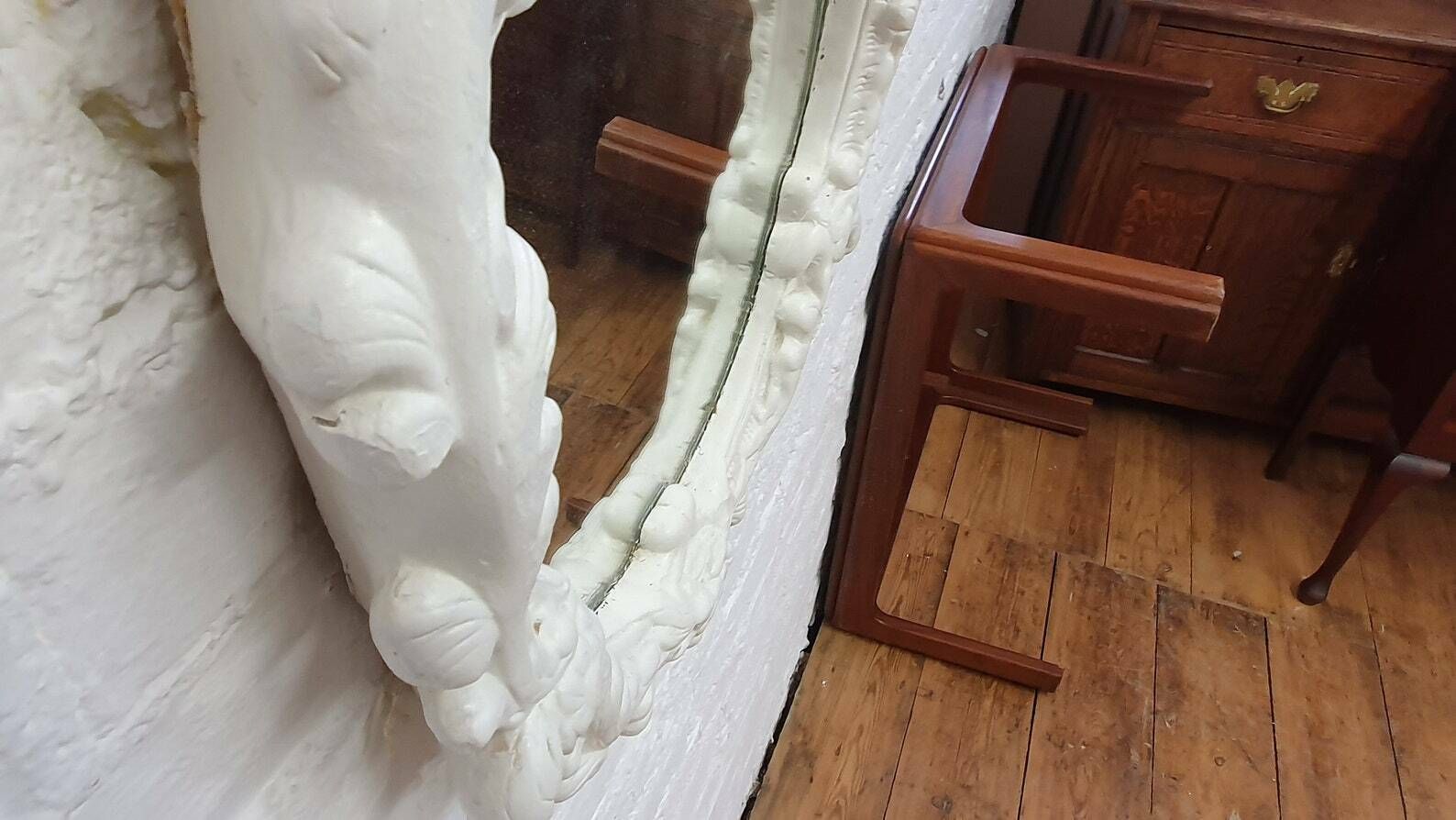 photo furniture Superb Large Chunky Ornate 60's Plaster Mirror Painted In Farrow And Ball Mirror