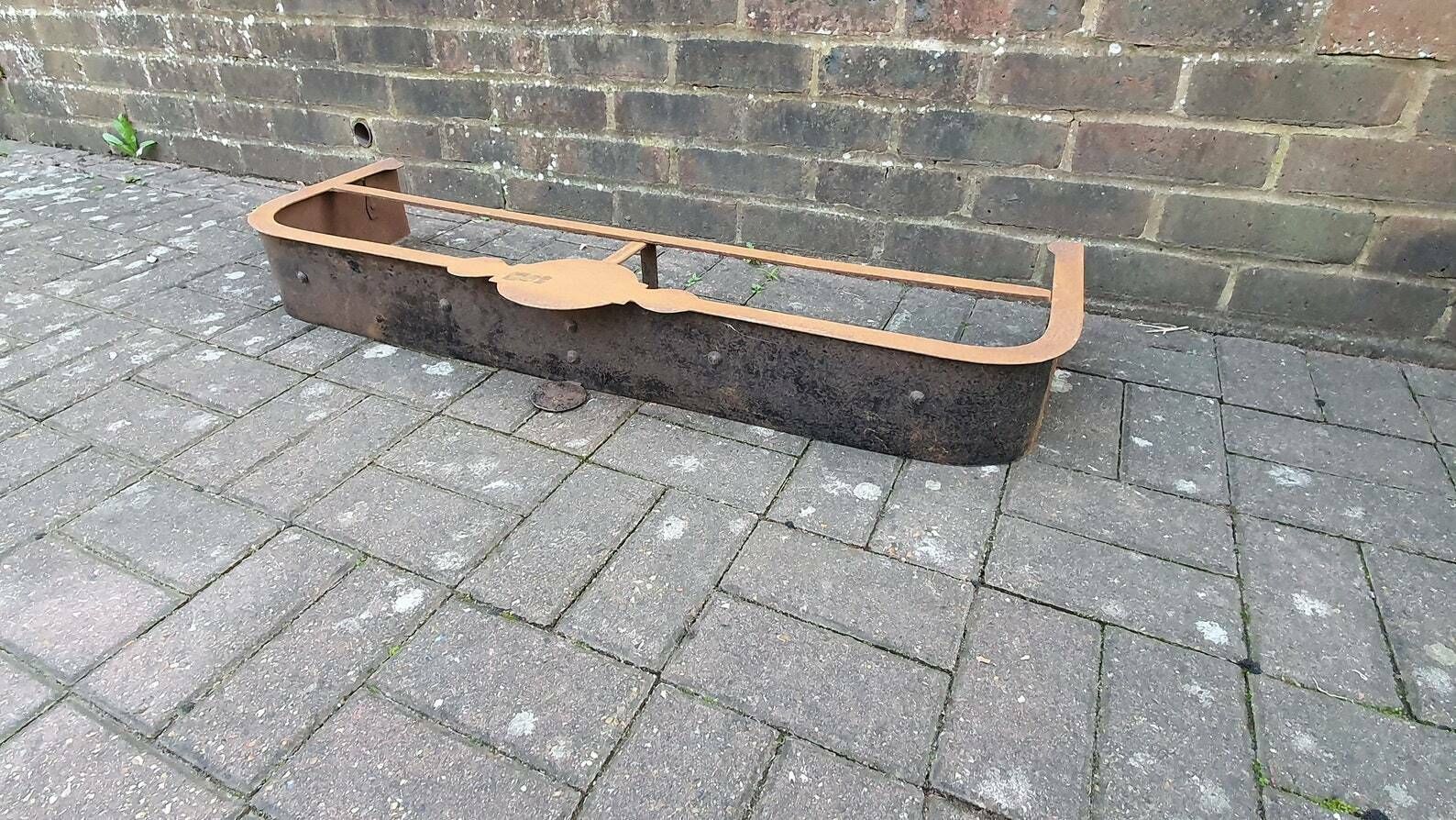 Late Victorian Vintage Metal Fender Fire Curb Fireplace Trivet photo furniture