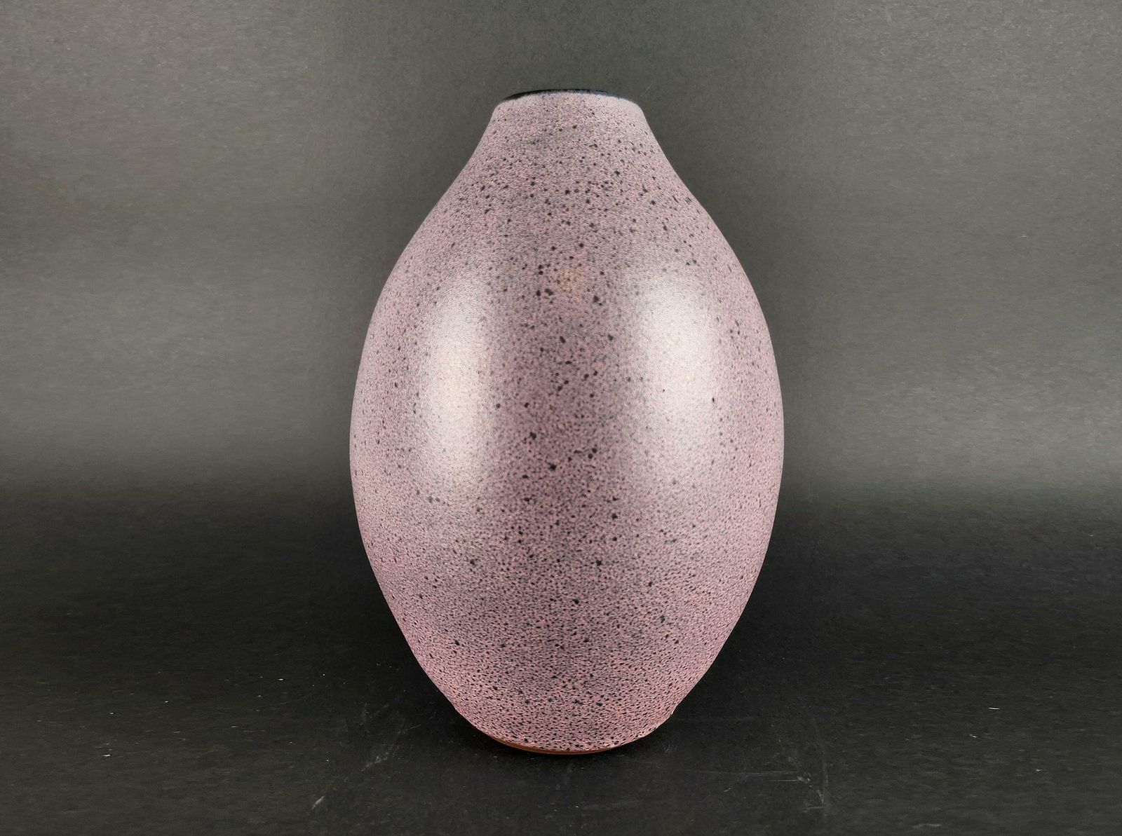 Vintage Gramann Romhild Topferei Speckled Pink Vase East German Studio Art Pottery 1960s