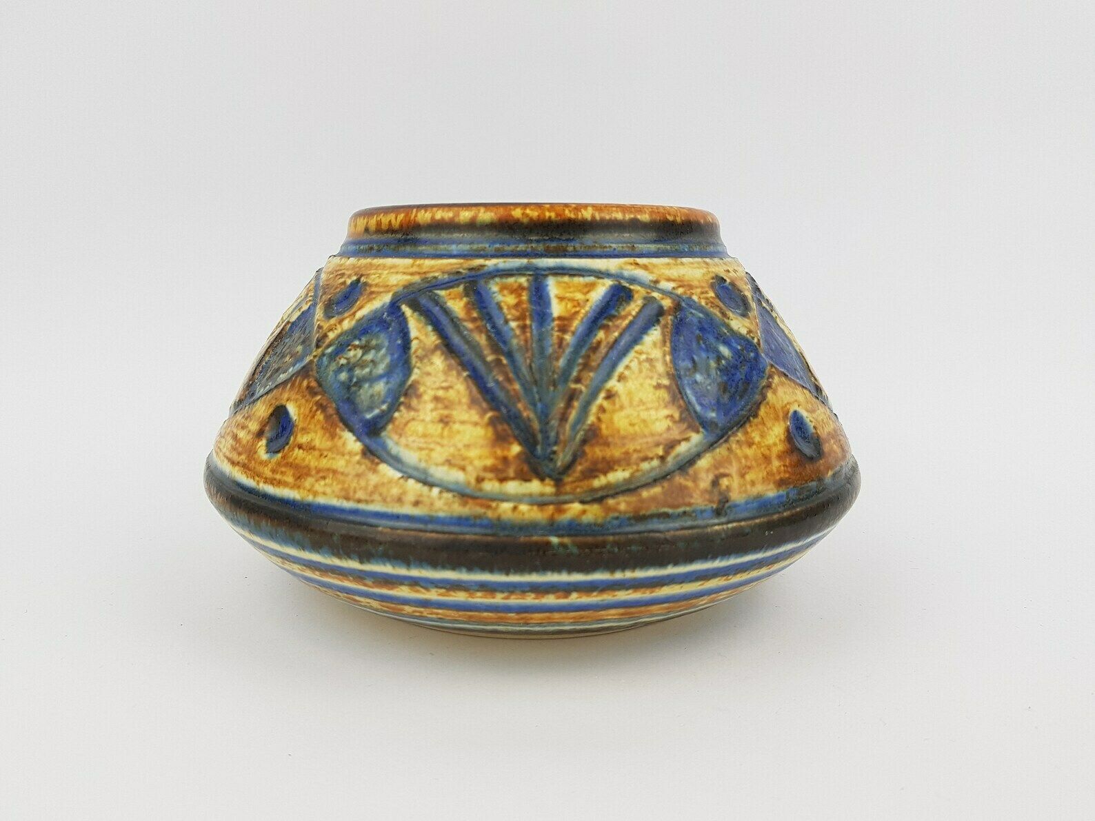 Vintage Soholm Stentoj Bornholm Denmark Bowl By Noomi Backhausen & Arne Finne 1970s