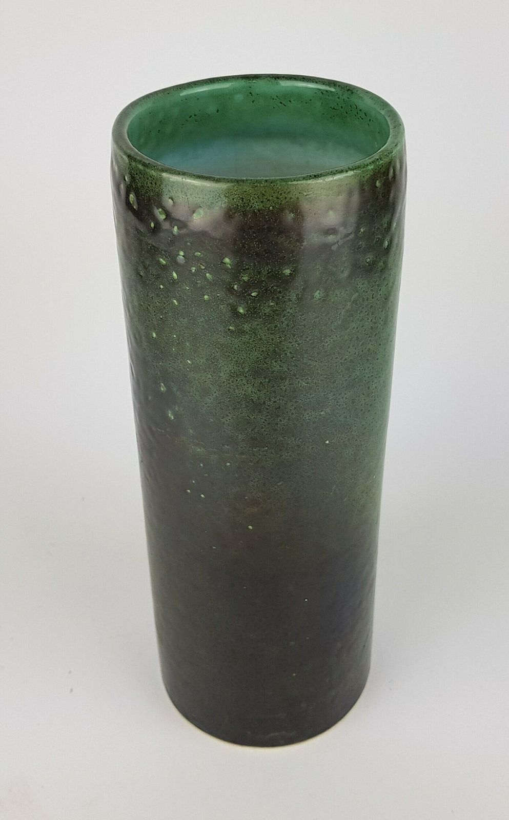 Vintage Green Allgauer Keramik Fat Lava Vase By Hans Rebstock photo for sale