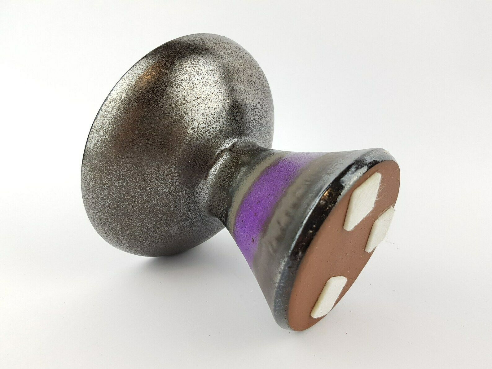 Vintage Danish Purple And Espresso Brown Candle Holder   Denmark Mid Century Modern 60s/70s photo Home Decor