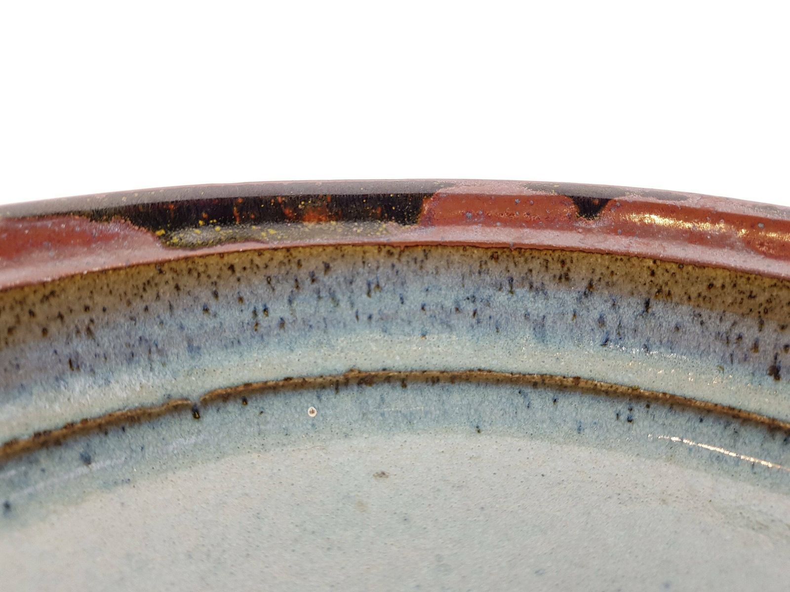 Vintage Studio Art Pottery Turquoise And Brown Bowl From West Germany 1960s photo 76.0
