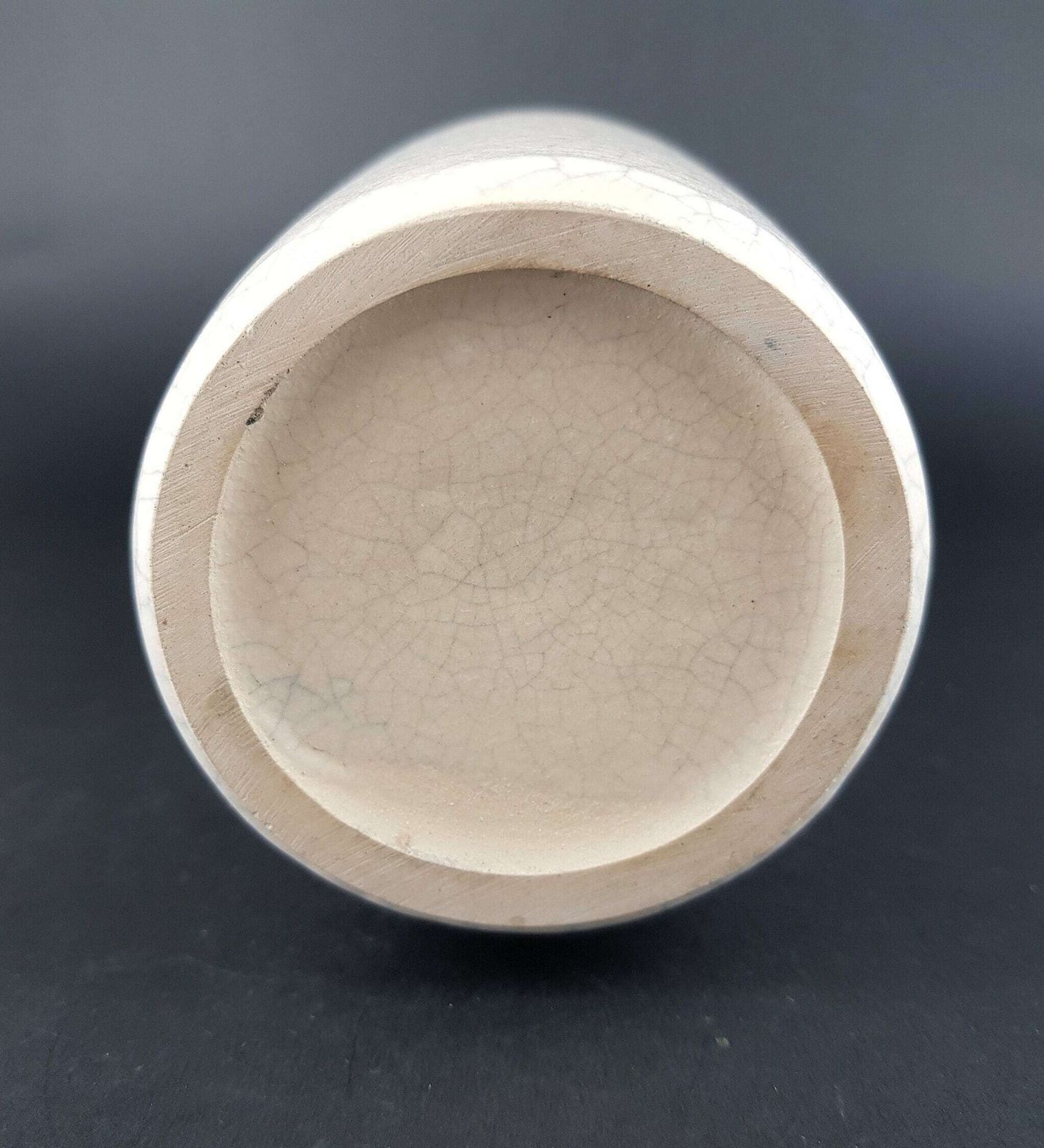 Vintage Ruscha Keramik White Beige Crackle Craquele Vase West German Pottery 1950s photo 89.0