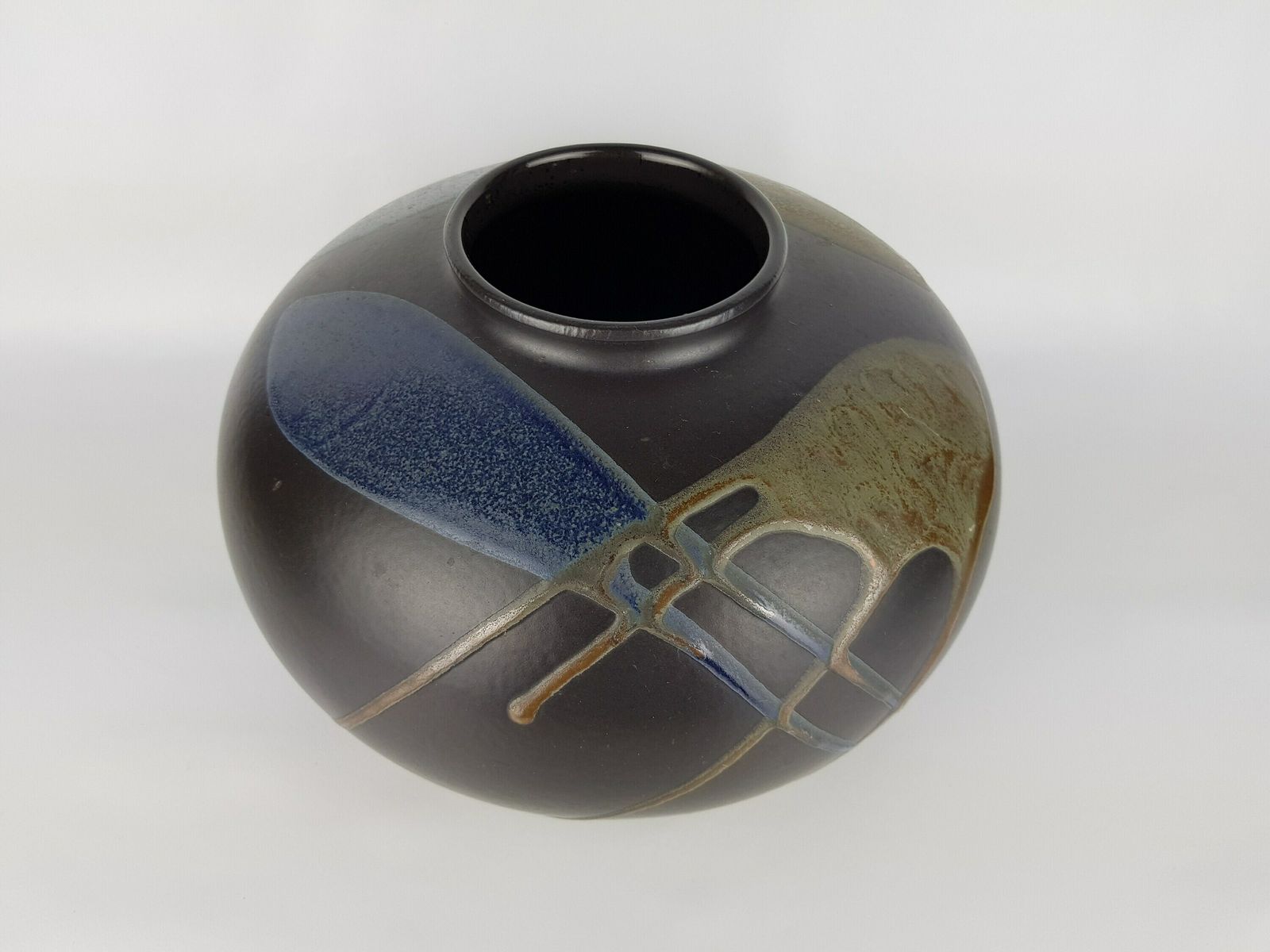 Vintage Bay Keramik Fat Lava Xl Disk Vase West German Pottery 690 17 photo Home Decor