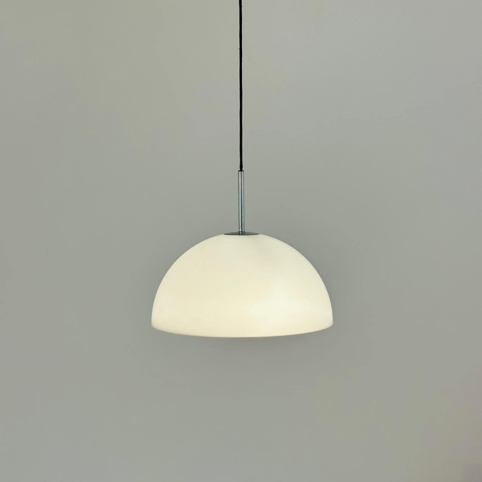 Space Age Dome Pendant White Lamp From The Well Known Manufacturer Staff Leuchten, Germany. photo for sale
