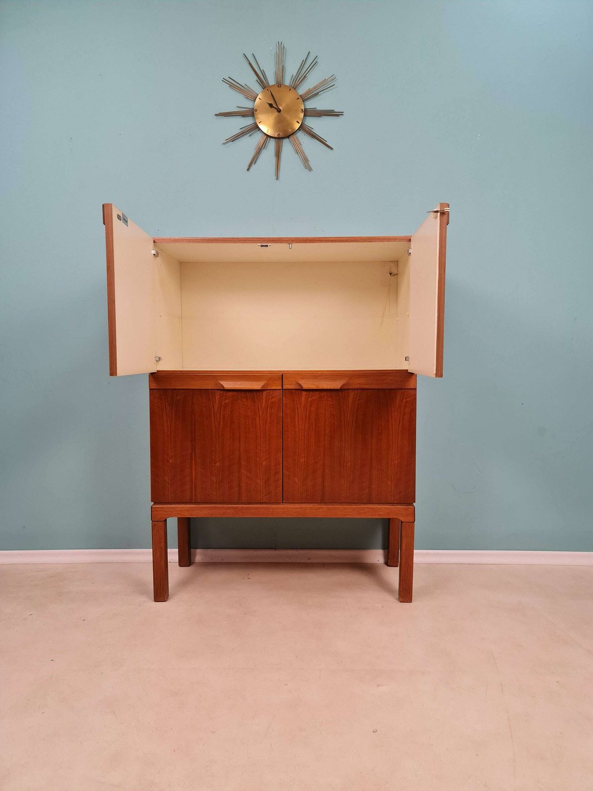 Highboard Walnut Sideboard From The 50s German By Palette Work Furniture Modern Walnut photo for sale