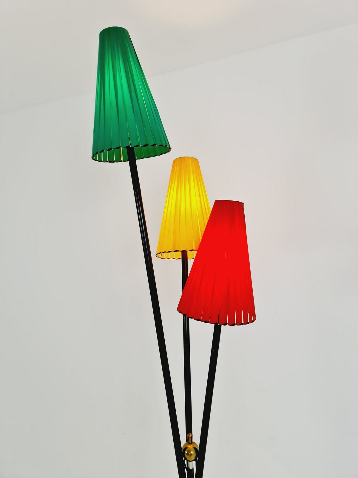 Tripod Swedish Vintage Floor Lamp In Metal By Dahlquist & Johansson, 1950s photo 872.0