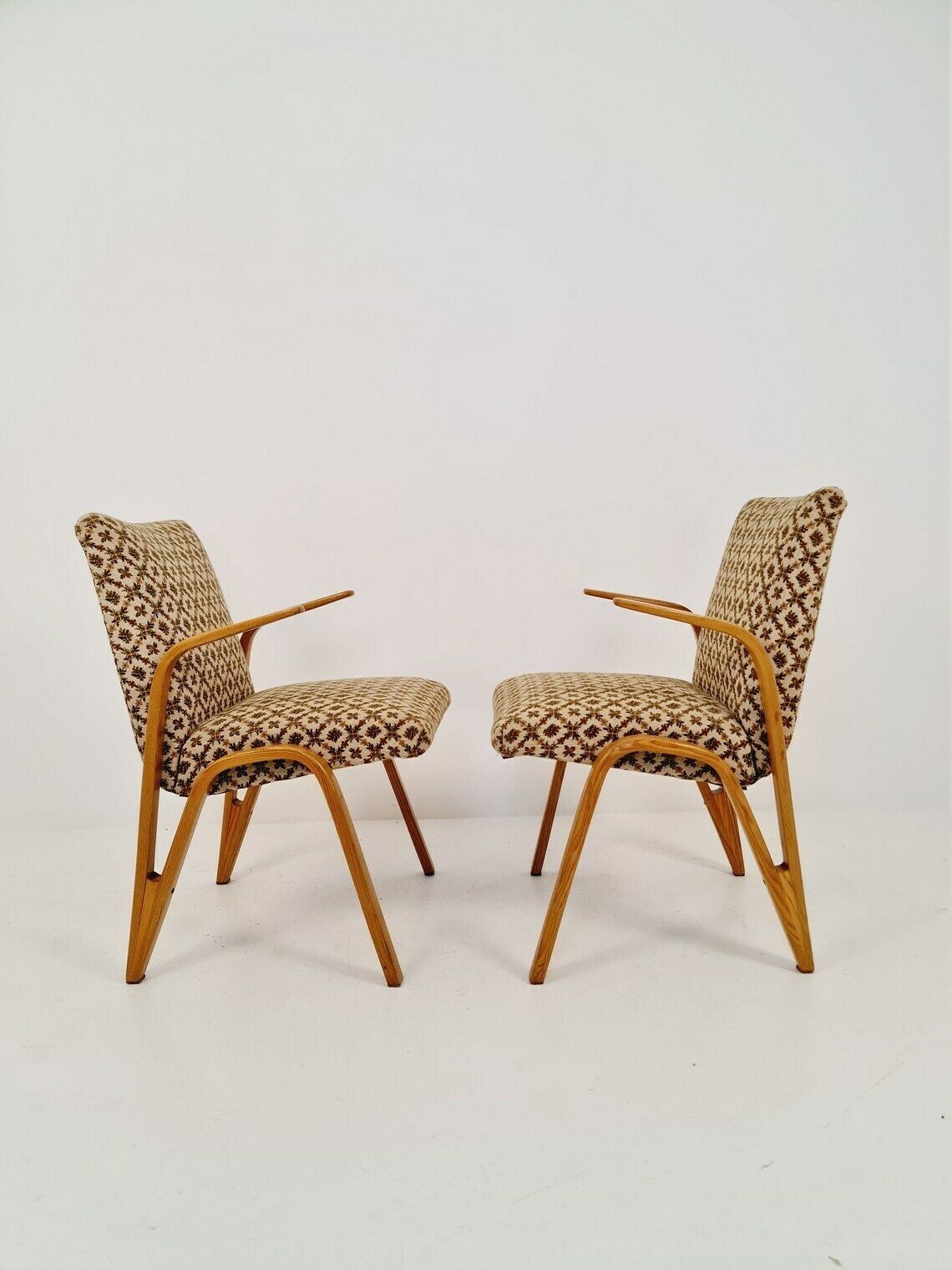 Pair Of Konkav Armchairs By Paul Bode For Federholzgesellschaft From The 50s photo furniture