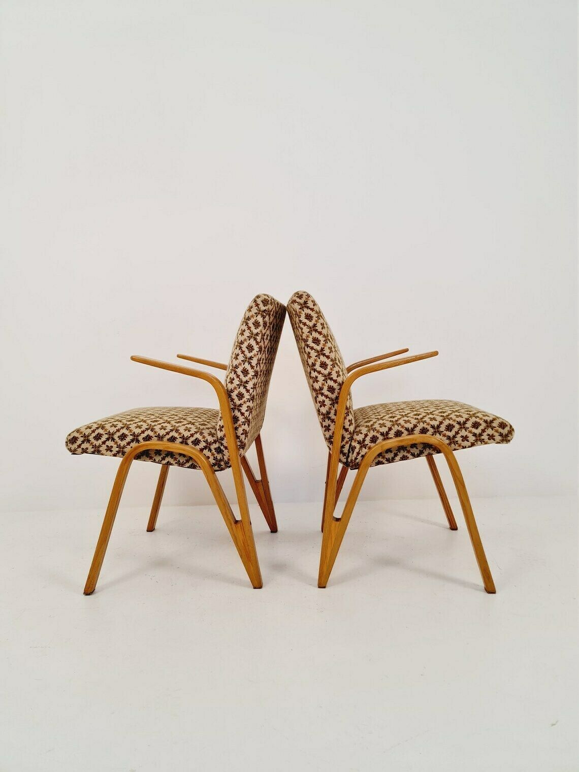 Pair Of Konkav Armchairs By Paul Bode For Federholzgesellschaft From The 50s photo Furniture