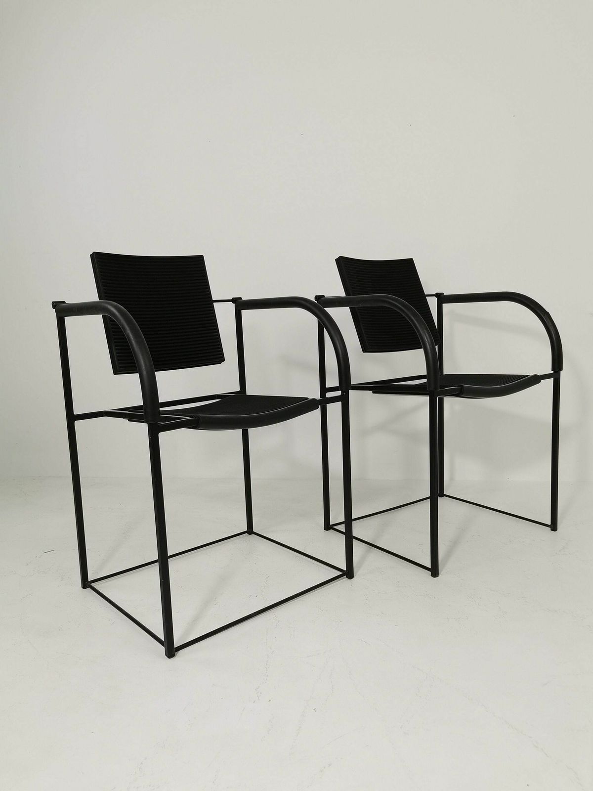 1 Of 2 Maurizio Peregalli "Comoda" Chair For Zeus Noto Minimal Postmodern 1980s photo vintage