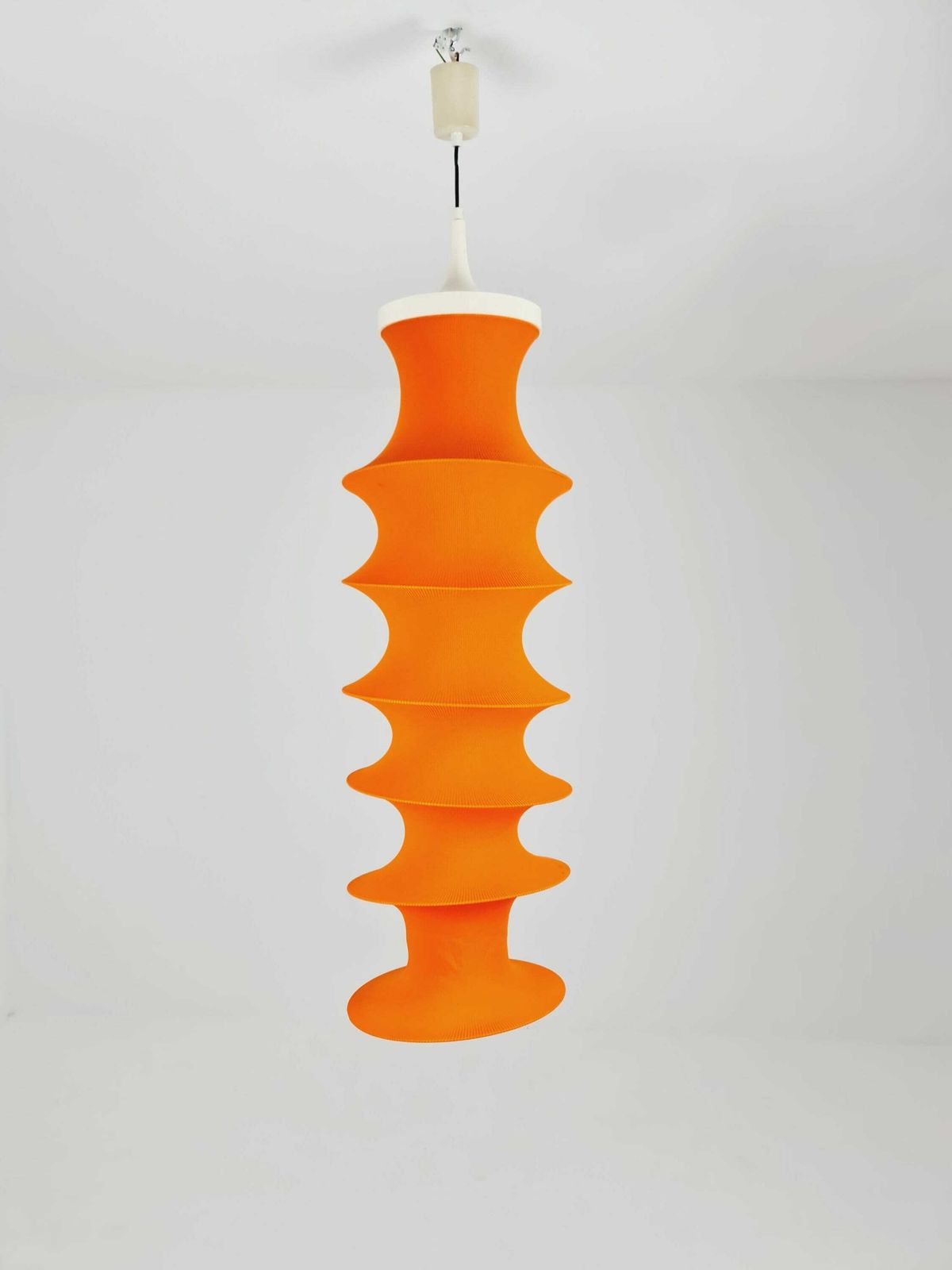 Italian Orange Milano Falkland Pendant Lamp By Bruno Munari For Danese, 1970s photo furniture